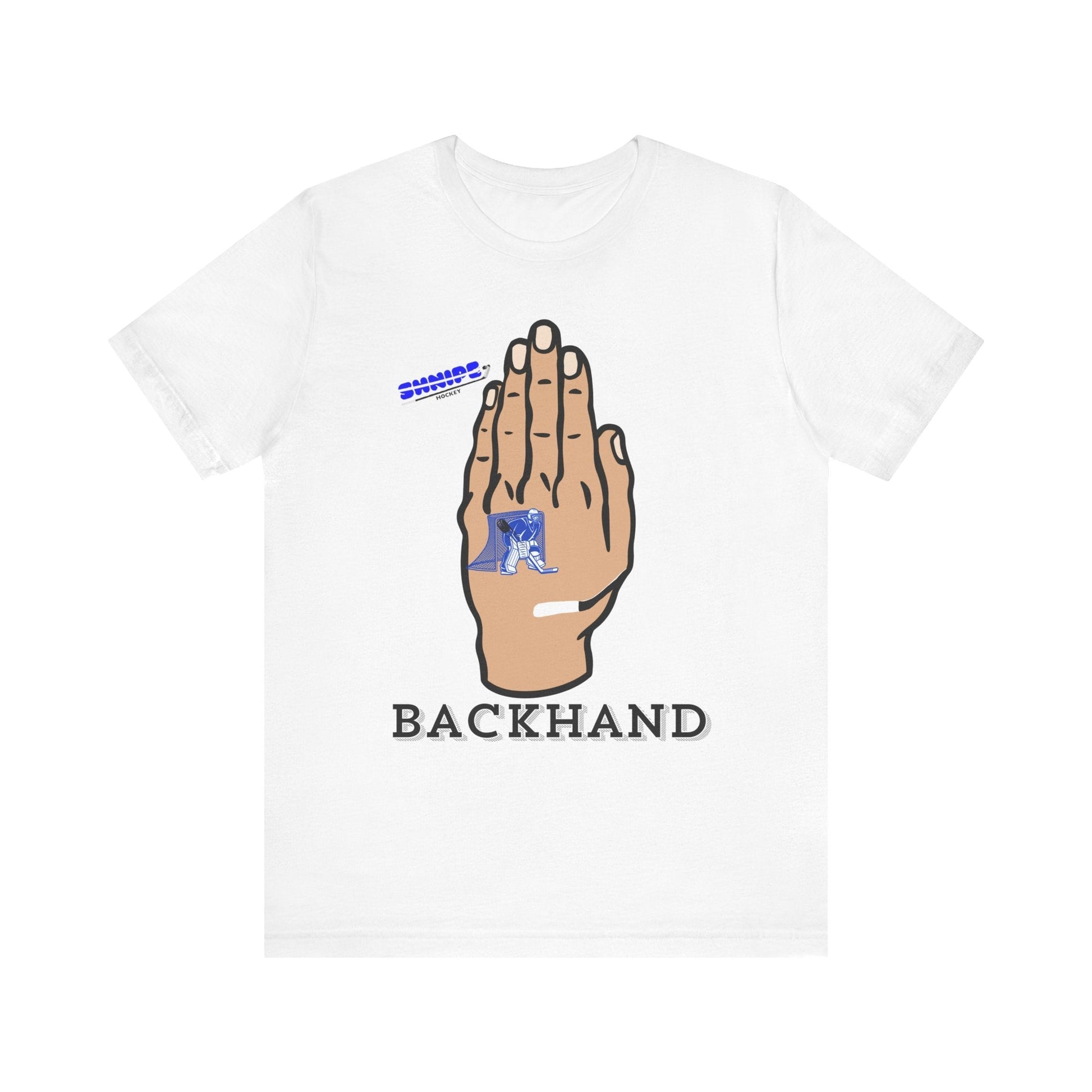 Backhand ADULT Short Sleeve Tee - Shnipe Hockey