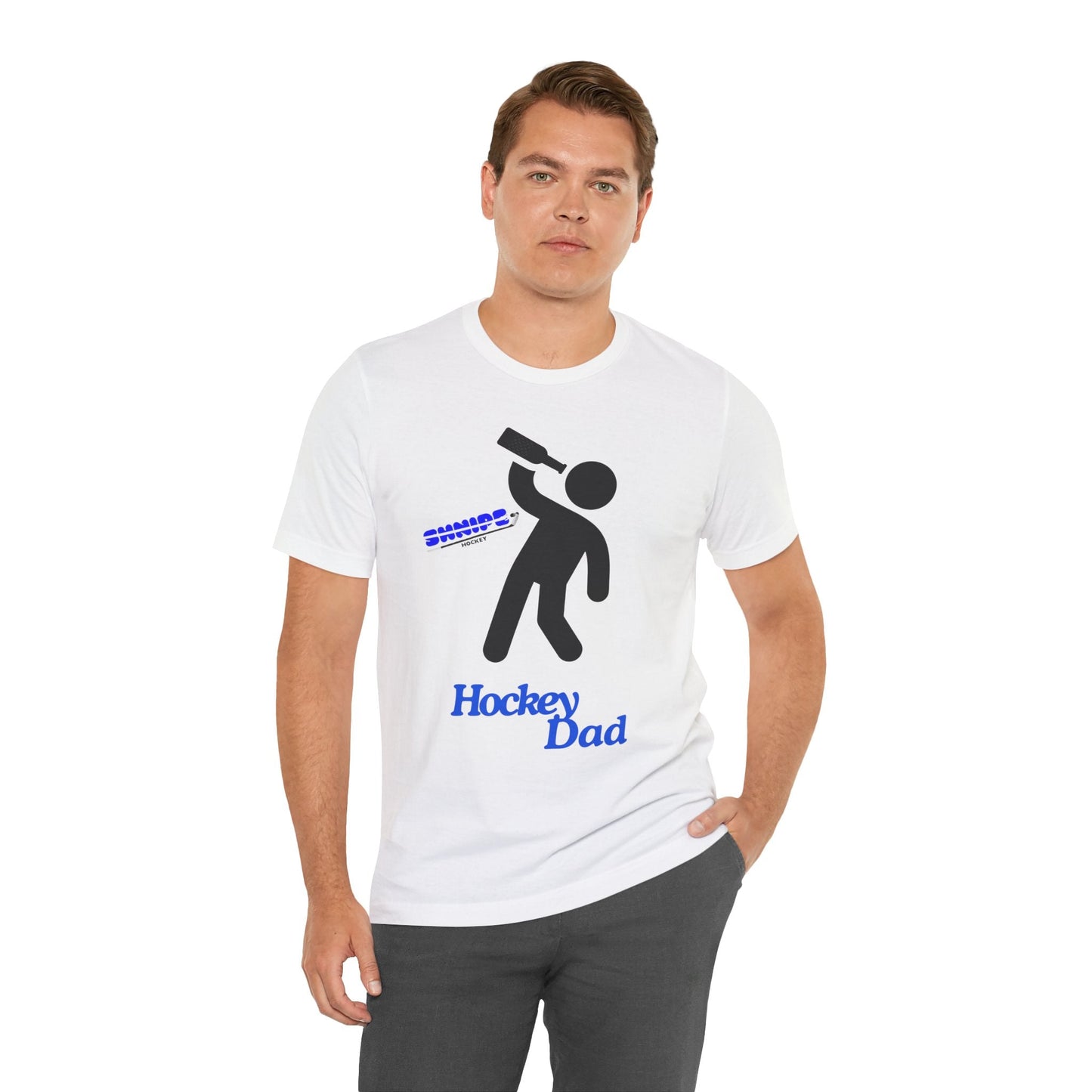 Hockey Dad - ADULT Jersey Short Sleeve Tee - Shnipe Hockey