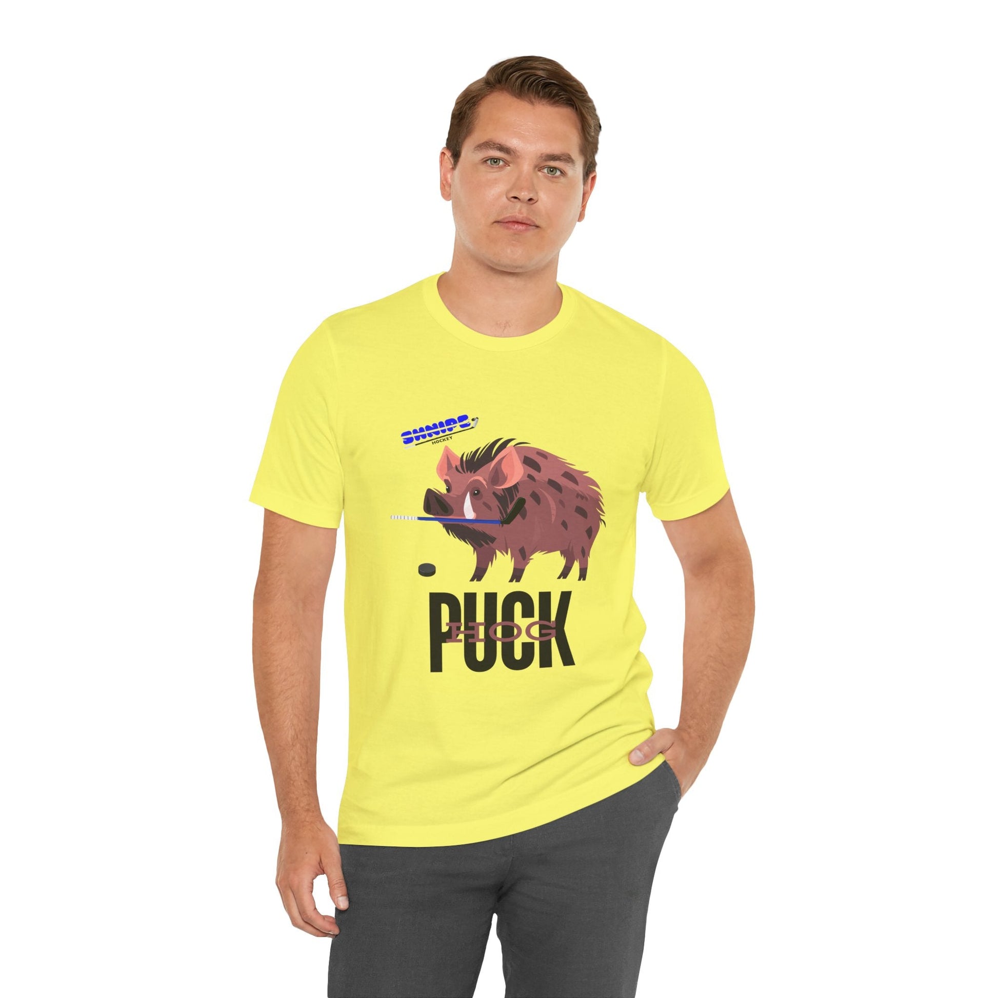 Puck - Hog ADULT Short Sleeve Tee - Shnipe Hockey