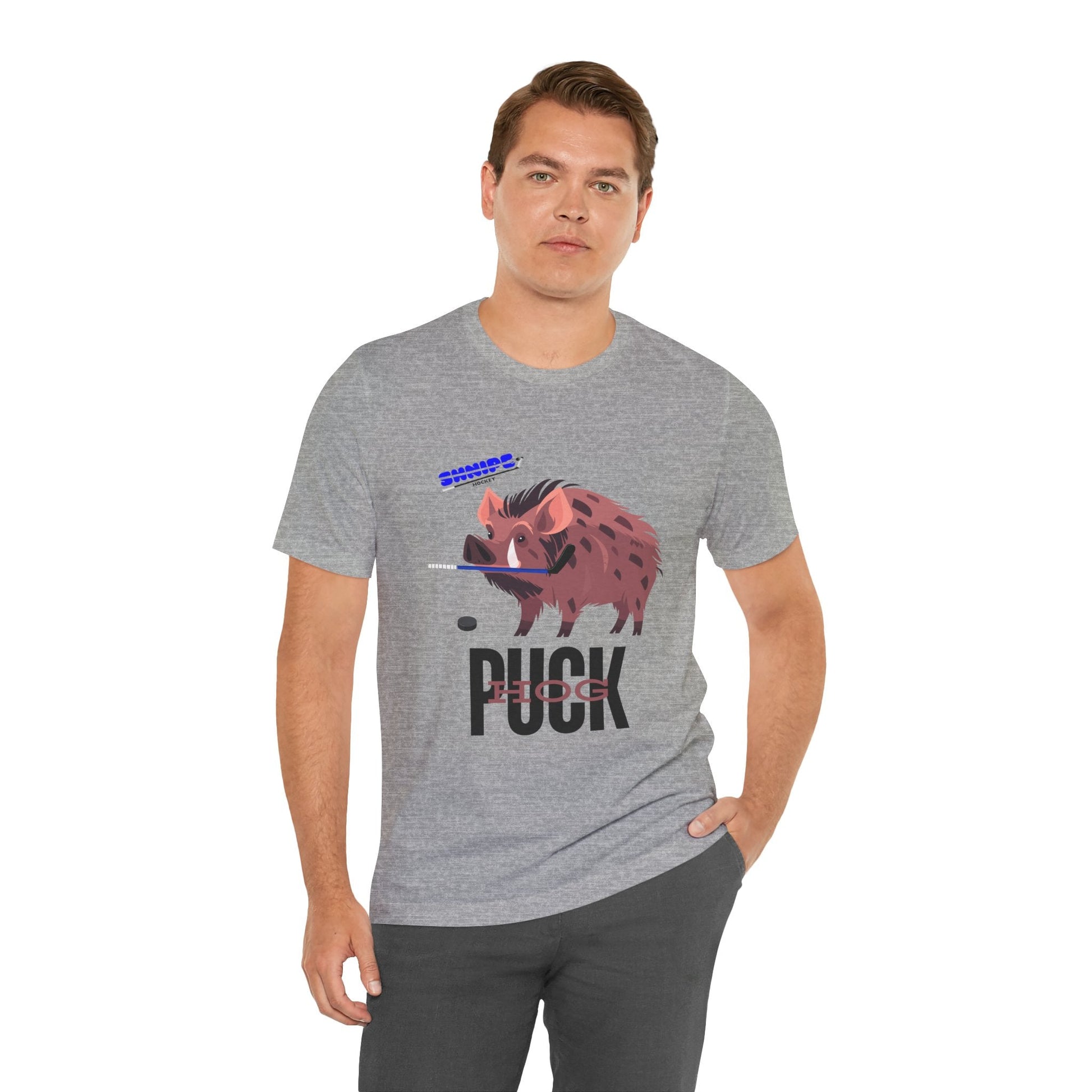 Puck - Hog ADULT Short Sleeve Tee - Shnipe Hockey