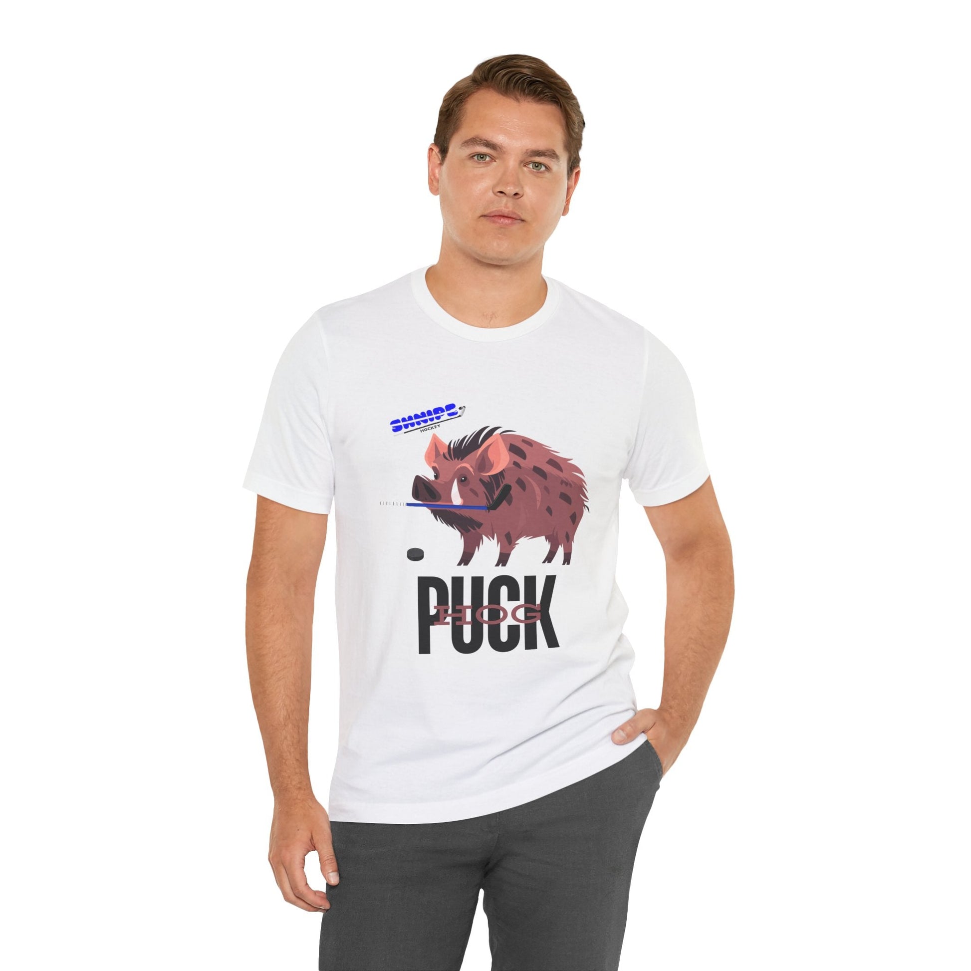 Puck - Hog ADULT Short Sleeve Tee - Shnipe Hockey